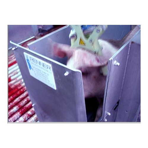 Оглушение свиней с пневматическими щипцами